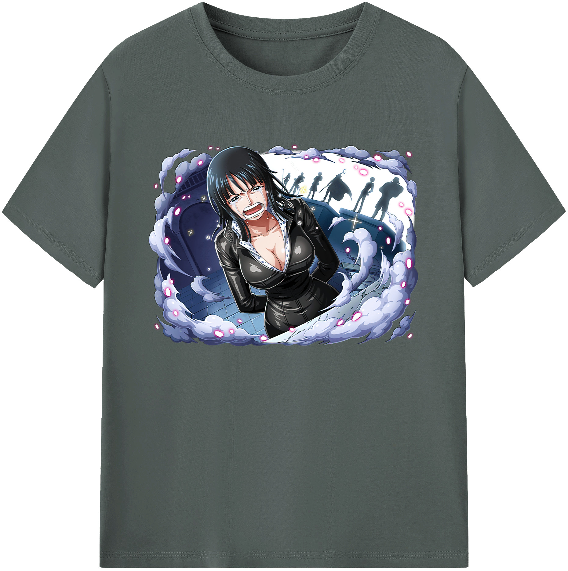 ワンピース ニコ・ロビン ONE PIECE Nico Robin 綿100％ メンズ半袖Tシャツ｜肌触りやわらか＆通気性